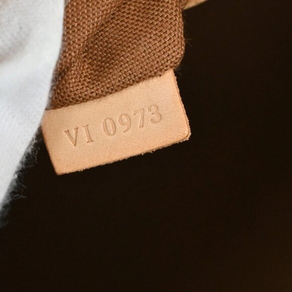 LOUIS VUITTON LV Logo Alma Hand Bag Monogram Leather Brown France M51130 82EE740 - Picture 15 of 16